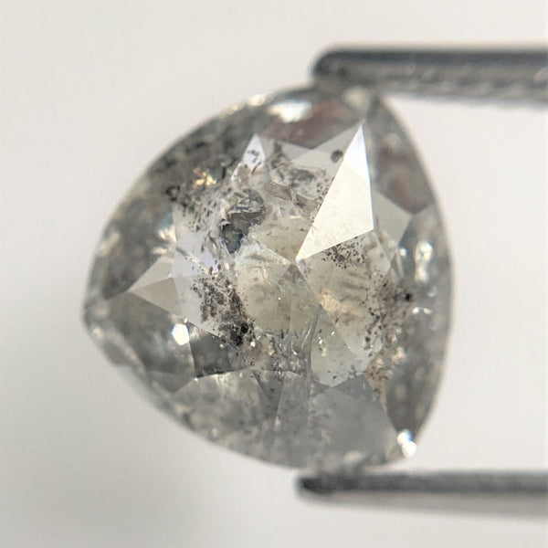 2.60 Carat 9.05 mm x 8.77 mm x 4.35 mm Natural Fancy Grey color Triangle Shape loose Diamond, Polished Diamond best for engagement  SJ88-64