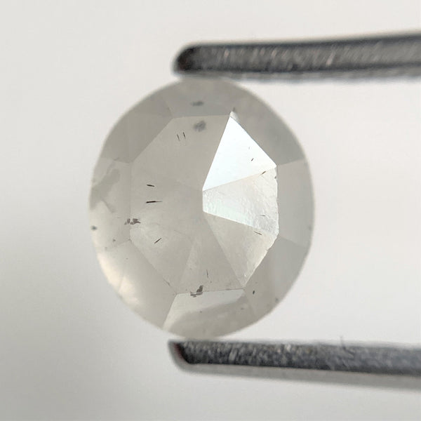 1.83 Ct Oval Shape Gray Natural Loose Diamond 7.09 mm x 6.05 mm x 4.55 mm Oval Shape Rose Cut Natural Loose Diamond SJ88-30