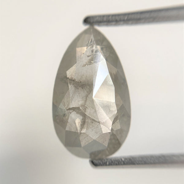 2.48 Ct Natural Pear Shape Fancy Color Translucent Rose cut loose Diamond 12.99 mm x 7.67 mm x 2.93 mm Rustic Natural Diamond  SJ88-33