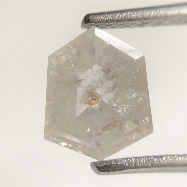 1.78 Ct Hexagon Shape Grey Color Natural Loose Diamond, 8.63 mm x 6.90 mm x 3.33 mm Natural Geometric Loose Diamond SJ88-67