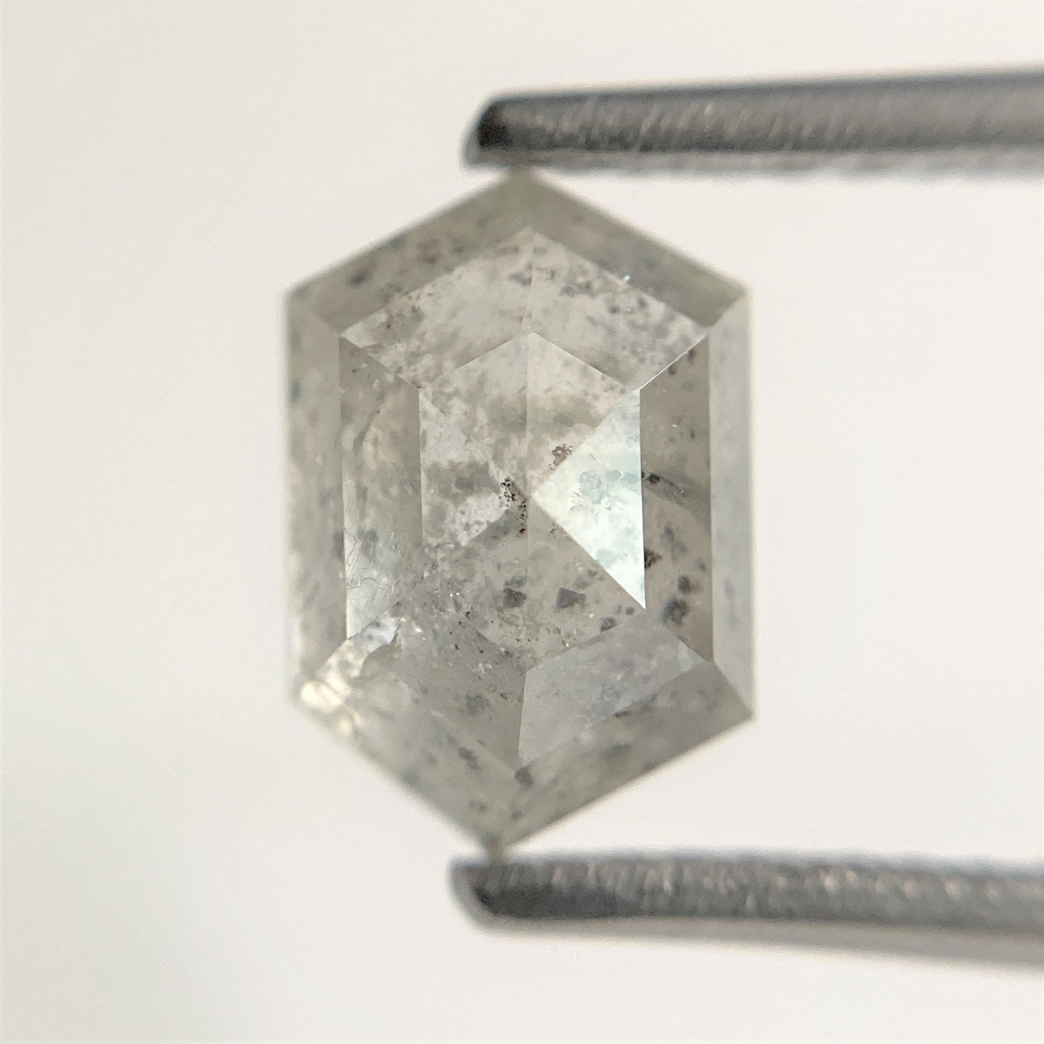 2.08 Ct Hexagon Shape Grey Color Natural Loose Diamond, 8.51 mm x 5.88 mm x 4.61 mm Natural Geometric Loose Diamond SJ88-69