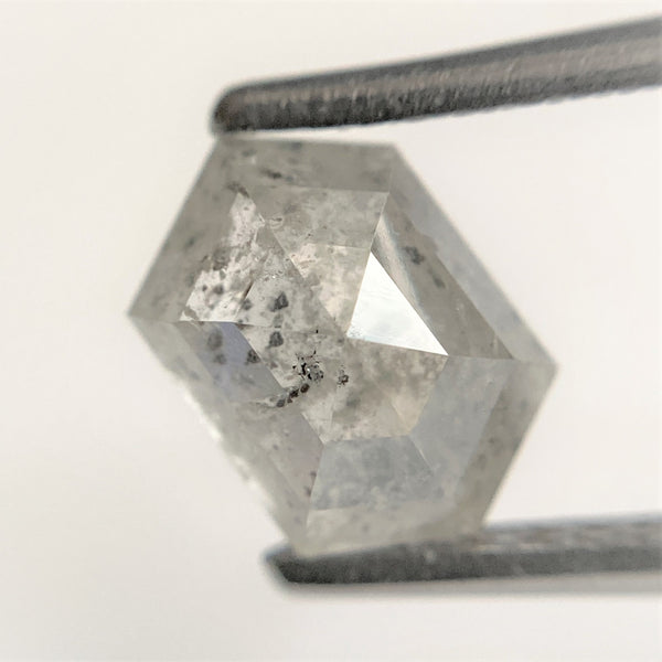 2.08 Ct Hexagon Shape Grey Color Natural Loose Diamond, 8.51 mm x 5.88 mm x 4.61 mm Natural Geometric Loose Diamond SJ88-69