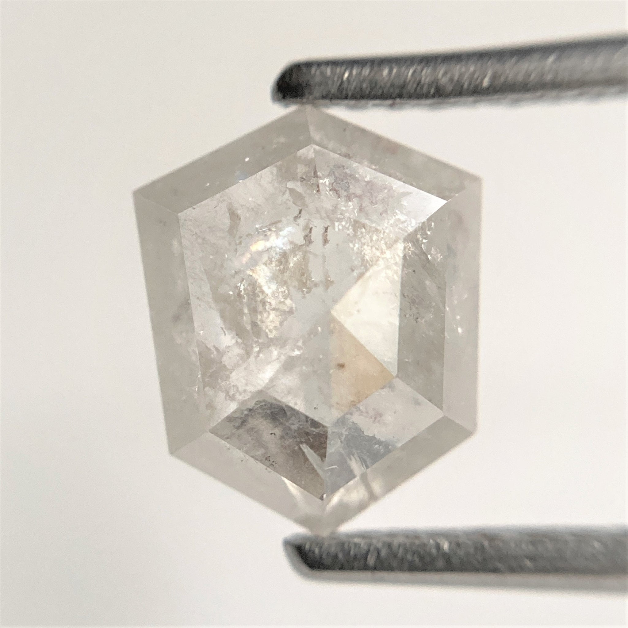 1.78 Ct Hexagon Shape Grey Color Natural Loose Diamond, 8.63 mm x 6.90 mm x 3.33 mm Natural Geometric Loose Diamond SJ88-67