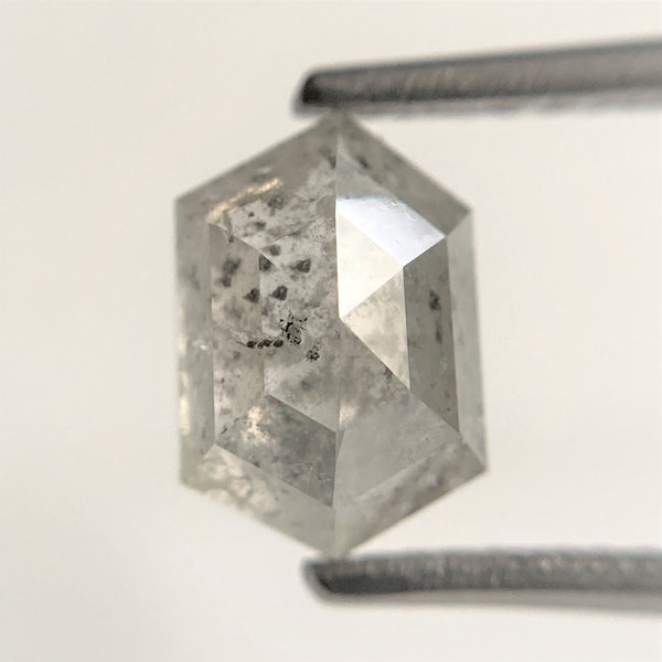 2.08 Ct Hexagon Shape Grey Color Natural Loose Diamond, 8.51 mm x 5.88 mm x 4.61 mm Natural Geometric Loose Diamond SJ88-69