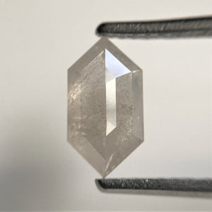 1.20 Ct Hexagon shape salt and pepper natural loose diamond, 9.01 mm x 4.80 mm x 3.01 mm Hexagonal natural diamond SJ101-49