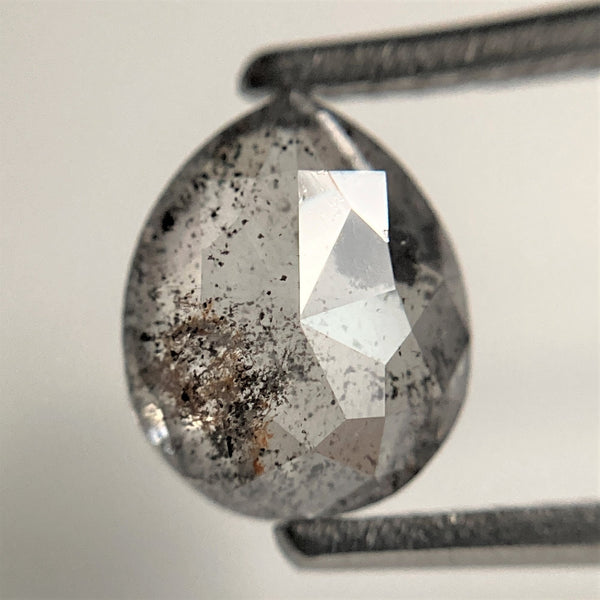 1.41 Ct Pear Shape natural loose diamond, 7.70 x 6.30 x 3.24 mm, salt and pepper diamond, Pear shape natural diamond SJ101-56