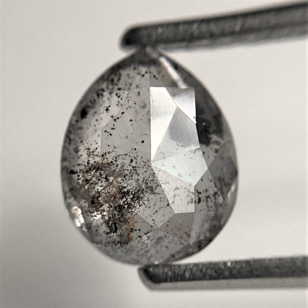 1.41 Ct Pear Shape natural loose diamond, 7.70 x 6.30 x 3.24 mm, salt and pepper diamond, Pear shape natural diamond SJ101-56