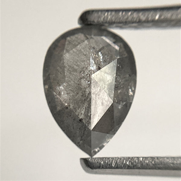 0.78 Ct Pear Shape natural loose diamond, 7.10 mm x 5.09 mm x 2.48 mm, salt and pepper diamond, Pear shape natural diamond SJ101-68