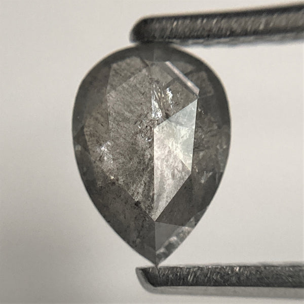 0.78 Ct Pear Shape natural loose diamond, 7.10 mm x 5.09 mm x 2.48 mm, salt and pepper diamond, Pear shape natural diamond SJ101-68