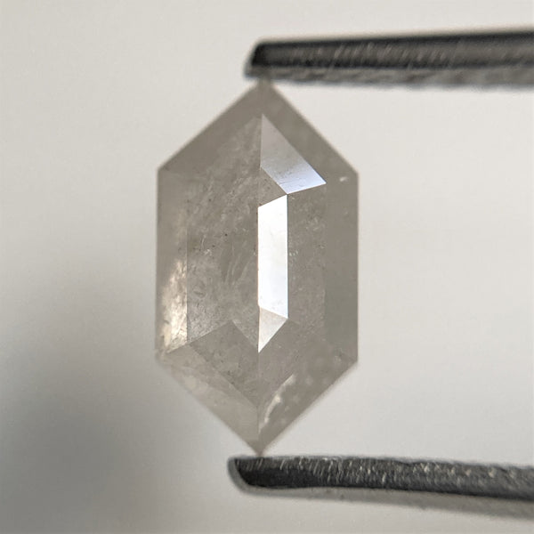 1.20 Ct Hexagon shape salt and pepper natural loose diamond, 9.01 mm x 4.80 mm x 3.01 mm Hexagonal natural diamond SJ101-49