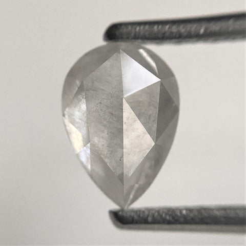 1.03 Ct Pear Shape natural loose diamond, 7.19 mm x 5.08 mm x 3.23 mm, Gray salt and pepper diamond, Pear cut natural diamond SJ101-75