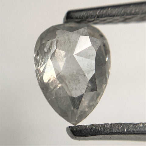 0.74 Ct Pear Shape natural loose diamond, 6.57 mm x 4.87 mm x 2.58 mm, salt and pepper diamond, Pear shape natural diamond SJ101-81
