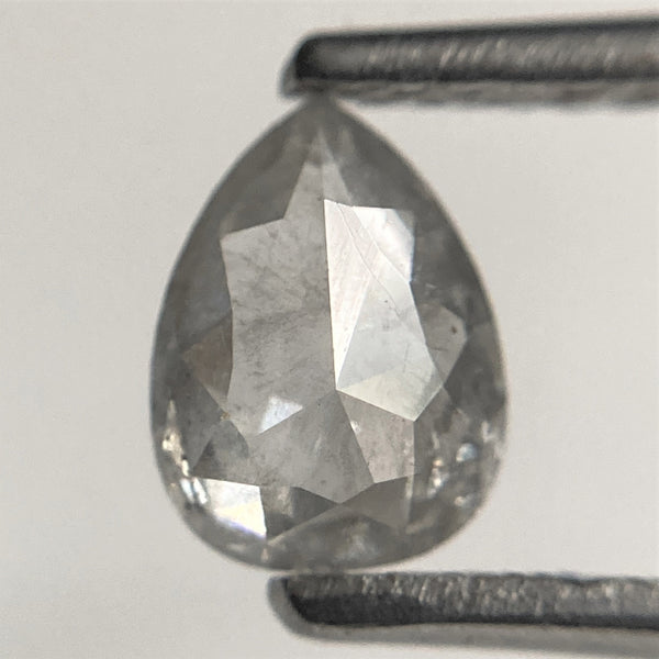 0.74 Ct Pear Shape natural loose diamond, 6.57 mm x 4.87 mm x 2.58 mm, salt and pepper diamond, Pear shape natural diamond SJ101-81