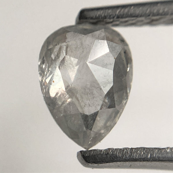 0.74 Ct Pear Shape natural loose diamond, 6.57 mm x 4.87 mm x 2.58 mm, salt and pepper diamond, Pear shape natural diamond SJ101-81