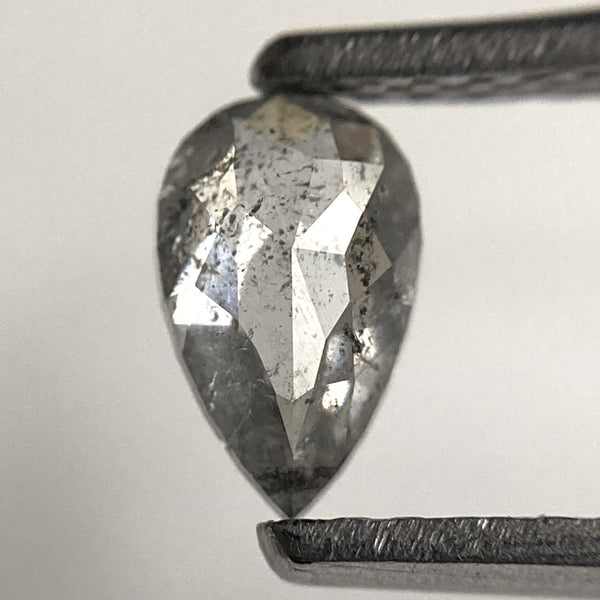 0.46 Ct Pear Shape natural loose diamond, 6.32 mm x 3.91 mm x 2.13 mm, salt and pepper diamond, Pear shape natural diamond SJ101-90