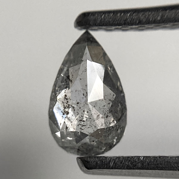 0.46 Ct Pear Shape natural loose diamond, 6.32 mm x 3.91 mm x 2.13 mm, salt and pepper diamond, Pear shape natural diamond SJ101-90