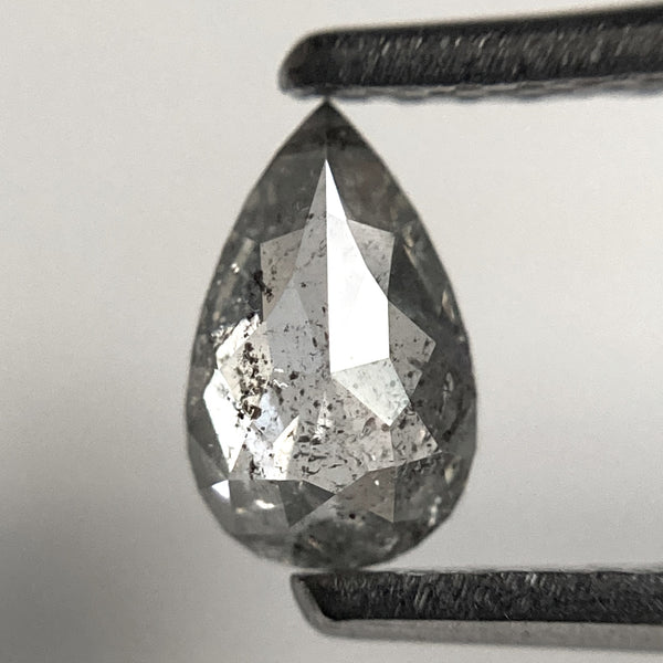 0.46 Ct Pear Shape natural loose diamond, 6.32 mm x 3.91 mm x 2.13 mm, salt and pepper diamond, Pear shape natural diamond SJ101-90