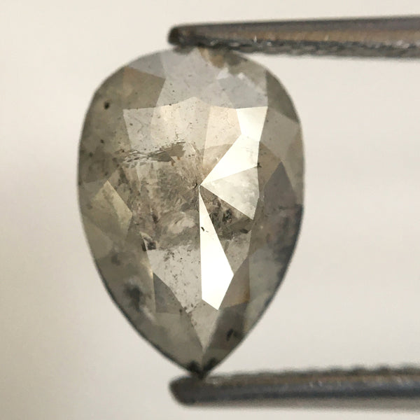 1.84 Ct Pear Cut Natural Loose Diamond, 10.69 x 7.45 x 2.84 mm Fancy Gray Rose Cut Pear Cut Natural Loose Diamond SJ77-19