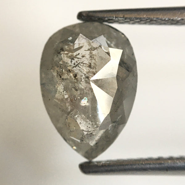 1.85 Ct Pear Cut Natural Loose Diamond, 10.69 x 7.47 x 2.92 mm Fancy Gray Rose Cut Pear Cut Natural Loose Diamond SJ77-20