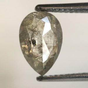 1.25 Ct Pear Cut Natural Loose Diamond, 9.62 x 6.48 x 2.30 mm Fancy Gray Rose Cut Pear Cut Natural Loose Diamond SJ77-25