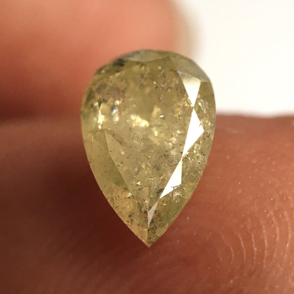 1.05 Ct Pear Cut Natural Loose Diamond, 8.33 x 5.51 x 3.54 mm Fancy Color Full Rose Cut Pear Cut Natural Loose Diamond SJ77-27