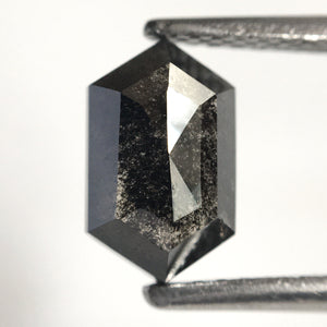 1.35 Ct Natural Loose Diamond Hexagon shape salt and Pepper 8.51 mm x 5.22 mm x 2.90 mm Step cut Natural diamond SJ77-30