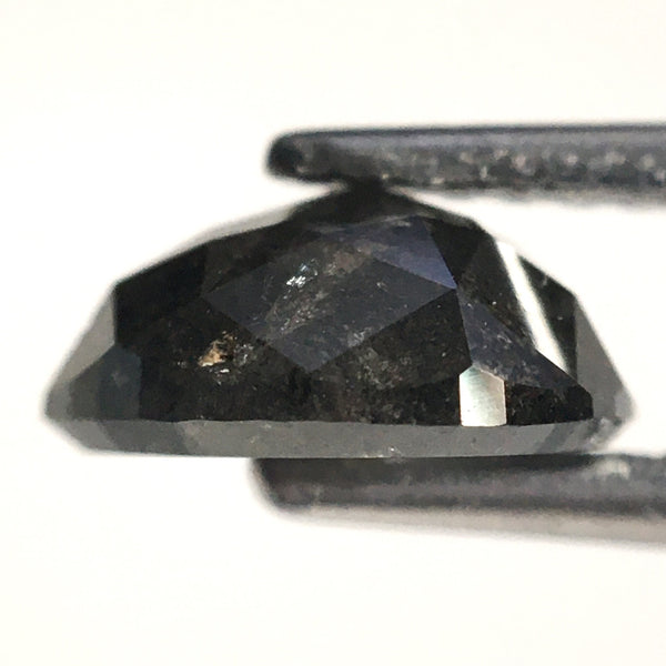 1.51 Ct Pear Cut Salt and Pepper Natural Loose Diamond, 7.69 mm x 7.11 mm x 3.45 mm Fancy Gray Rose Cut Pear Cut Natural Diamond SJ77-57
