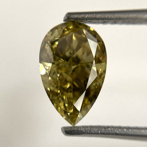 2.54 Ct Pear Shape natural loose diamond, Brown color diamond, 10.18 mm x 6.63 mm x 4.75 mm Full-cut pear shape natural diamond SJ103-18