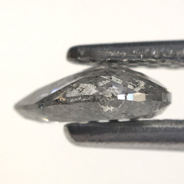 0.45 Ct Pear Cut Salt and Pepper Natural Loose Diamond, 6.18 x 4.43 x 2.22 mm Fancy Gray Rose Cut Pear Cut Natural Loose Diamond SJ77-62