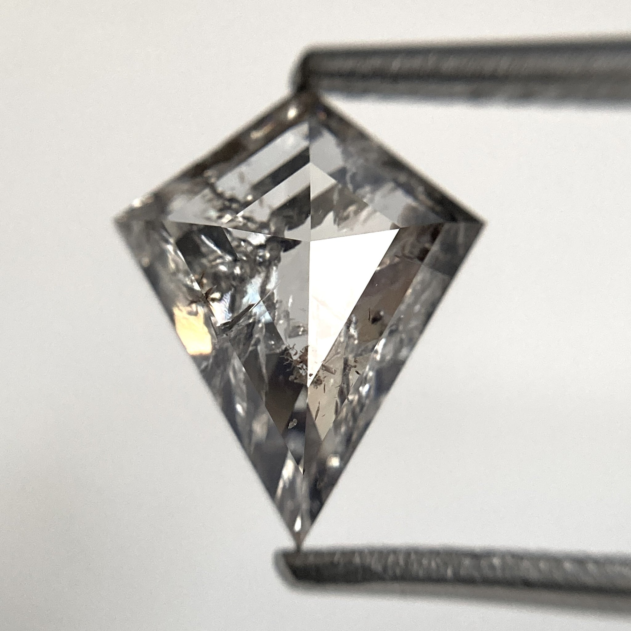 1.74 Ct Kite Shape Salt and Pepper Natural Loose Diamond, 9.75 mm x 7.84 mm x 3.56 mm, Geometric shape natural diamond, SJ103-30