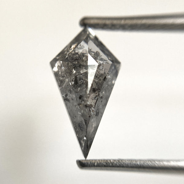 2.29 Ct Kite Shape Salt and Pepper Natural Loose Diamond, 12.88 mm x 7.05 mm x 4.30 mm, Geometric shape natural diamond, SJ103-20