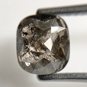 1.84 Ct Fancy Grey Color Cushion Full Cut Natural Loose Diamond, 7.30 mm X 6.55 mm x 3.90 mm Excellent Natural Diamond for Jewelry SJ23/53