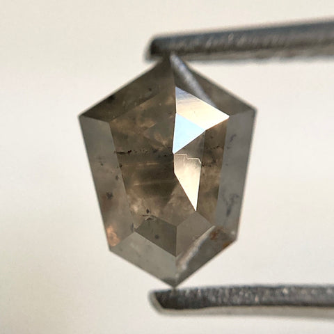 1.39 Ct Genuine Fancy Grey Black Color 7.90 mm X 6.20 mm X 3.55 mm Shield shape Natural Loose Diamond Geometric Shape SJ30/16