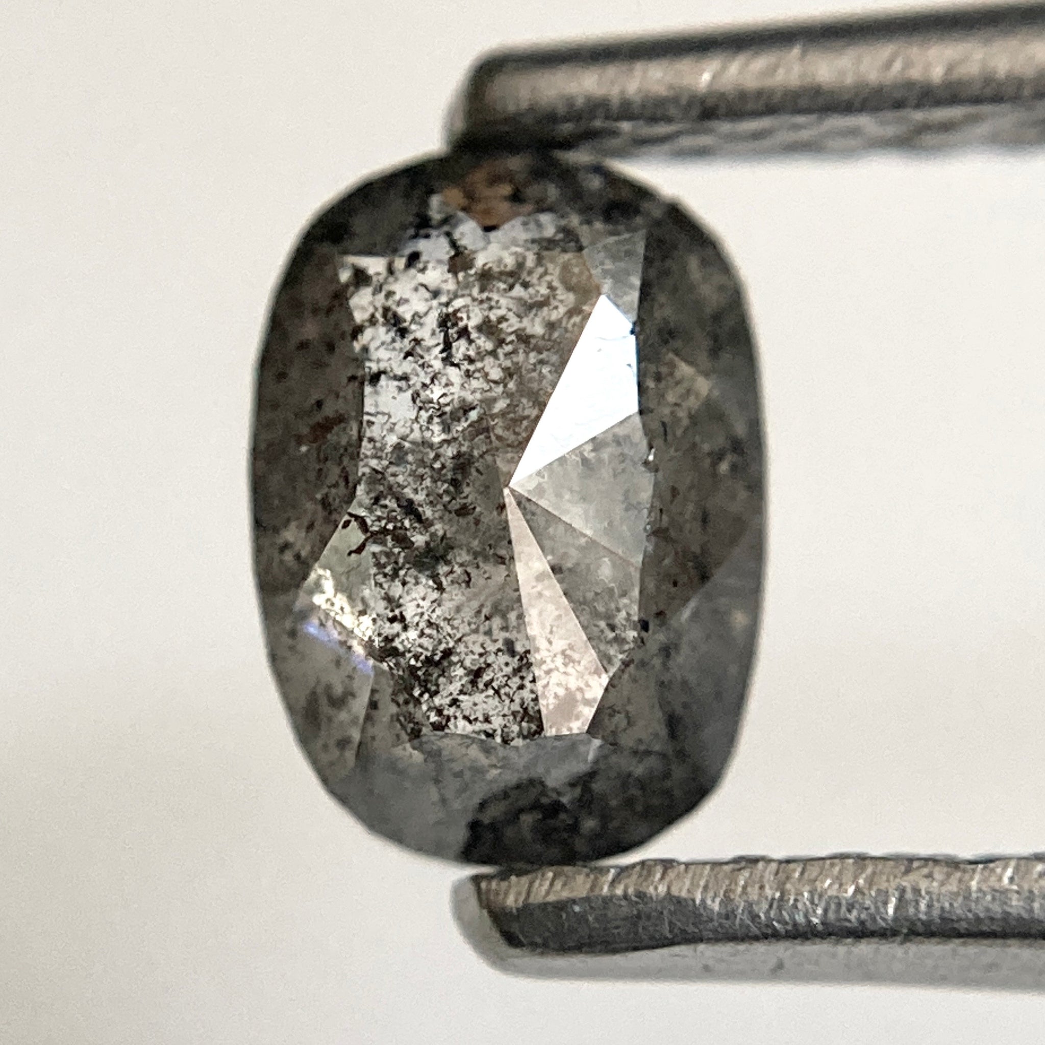 0.60 Ct Natural Oval Shape Light Grey Transparent Rose cut Diamond 6.21 mm x 4.58 mm x 2.29 mm Size Rustic Natural Loose Diamond SJ31/28