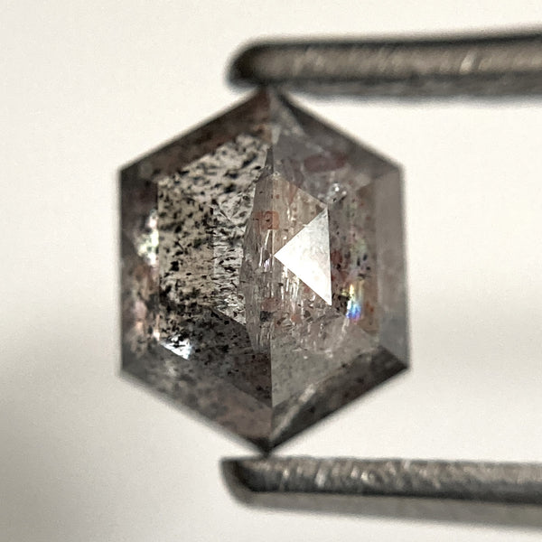 1.00 Ct Hexagon Salt and Pepper Diamond: Natural Loose Stone
