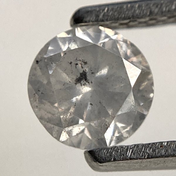 0.60 Ct Natural Fancy Grey Color Diamond 5.09 mm x 3.35 mm Round Grey Color Loose Diamonds, Natural Diamond Loose Brilliant Diamond SJ34/80