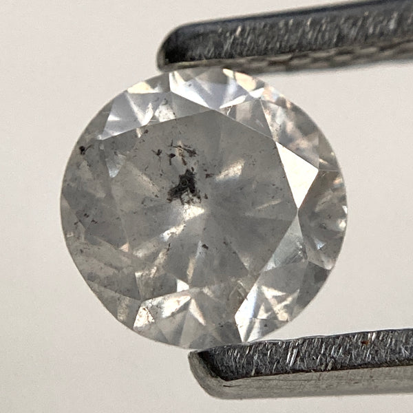 0.60 Ct Natural Fancy Grey Color Diamond 5.09 mm x 3.35 mm Round Grey Color Loose Diamonds, Natural Diamond Loose Brilliant Diamond SJ34/80