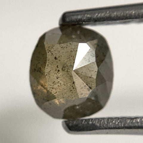 0.65 Ct Natural loose diamond 5.35 mm X 5.32 mm x 2.35 mm Oval Shape Rustic Diamond, Grey Oval Cut Rose Cut Natural Diamond SJ31/13