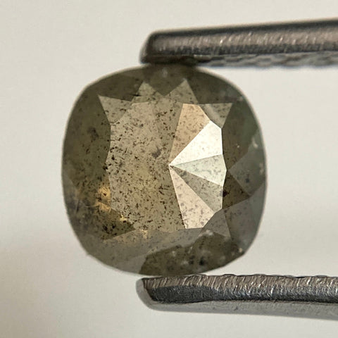 0.69 Ct Natural loose diamond 5.90 mm X 5.25 mm x 2.30 mm Oval Shape Rustic Diamond, Grey Oval Cut Rose Cut Natural Diamond SJ31/15