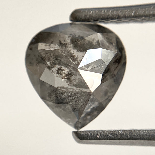 Pear Cut Loose Natural Diamond 0.76 Ct Dark Grey Color 7.30 mm X 6.90 mm x 2.10 mm, Grey Rose Cut Pear Natural Loose Diamond SJ32/09