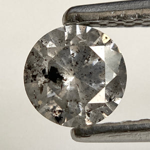 0.40 Ct Natural Dark Grey Diamond 4.88 mm x 2.90 mm Round Grey Color Loose Diamonds, Natural Diamond Loose Brilliant Cut Diamond SJ34/07