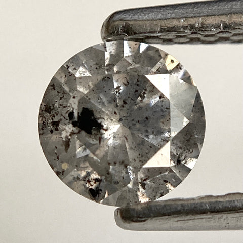 0.40 Ct Natural Dark Grey Diamond 4.88 mm x 2.90 mm Round Grey Color Loose Diamonds, Natural Diamond Loose Brilliant Cut Diamond SJ34/07