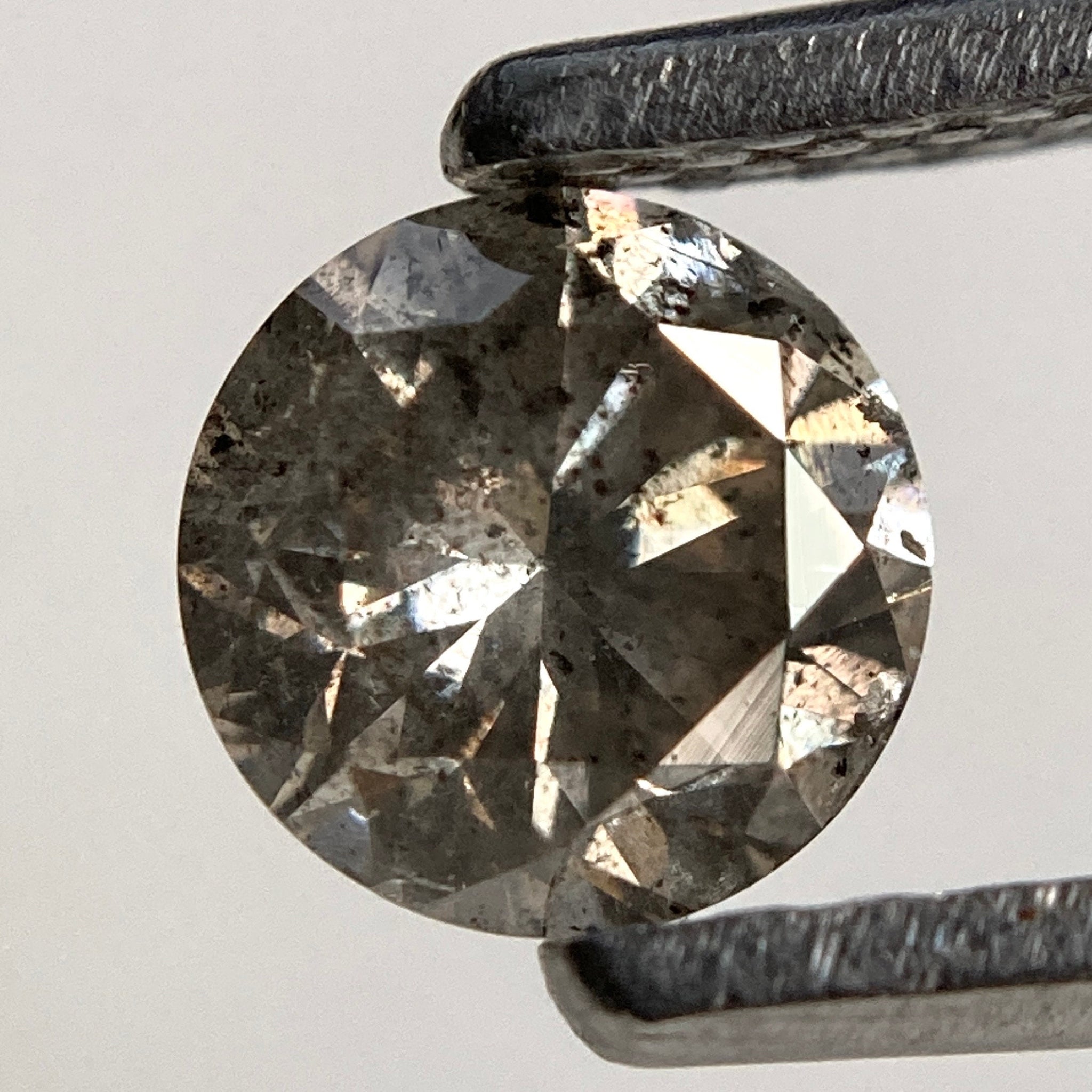 0.50 Ct Greyish Yellow Genuine Round Brilliant Cut Natural Loose Diamond Fancy 4.92 mm X 3.30 mm, SJ34/77