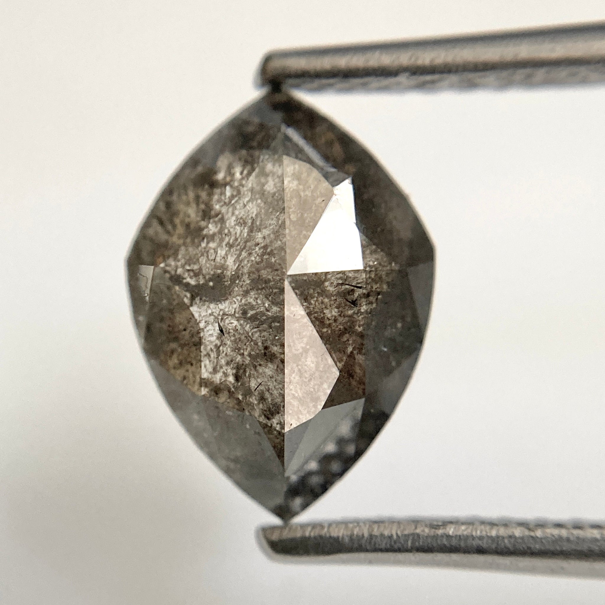 1.49 Ct Dark Grey Fancy Pear Cut Loose Natural Diamond, 10.30 mm X 7.40 mm X 2.90 mm Grey Rose Cut Pear Natural Loose Diamond SJ36/09