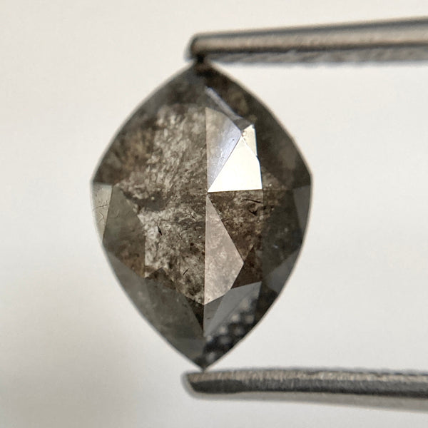 1.49 Ct Dark Grey Fancy Pear Cut Loose Natural Diamond, 10.30 mm X 7.40 mm X 2.90 mm Grey Rose Cut Pear Natural Loose Diamond SJ36/09