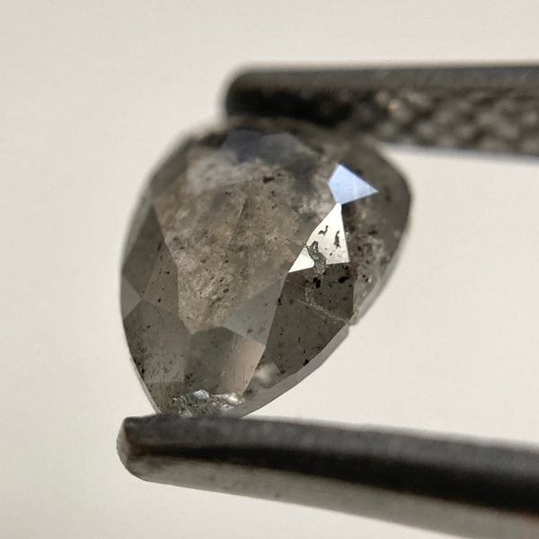 0.74 Ct Pear Cut Loose Natural Diamond Grey Color 7.15 mm X 5.25 mm X 2.21 mm, Grey Rose Cut Pear Natural Loose Diamond SJ36/15