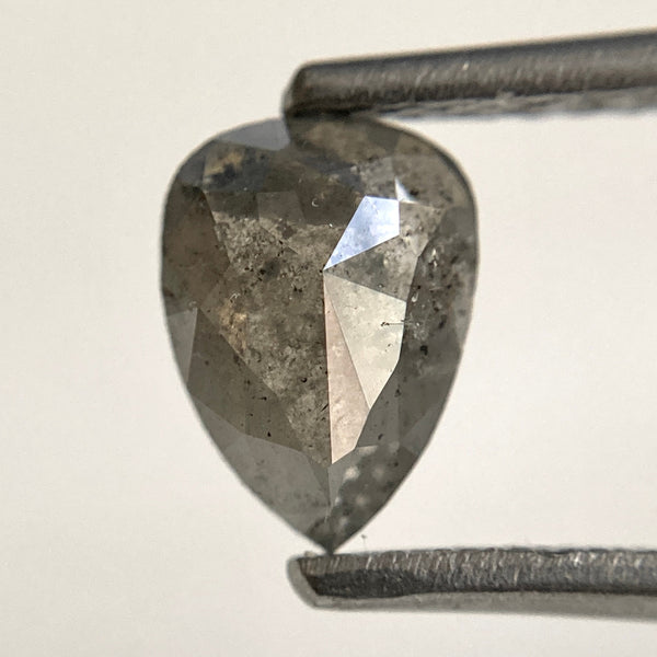 0.74 Ct Pear Cut Loose Natural Diamond Grey Color 7.15 mm X 5.25 mm X 2.21 mm, Grey Rose Cut Pear Natural Loose Diamond SJ36/15