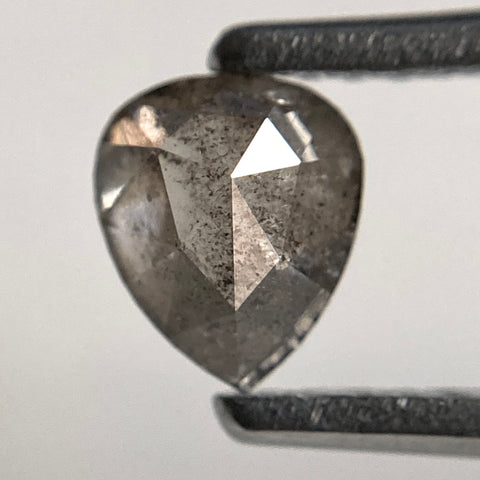 0.56 Ct Natural loose diamond Fancy Grey Color Rose Cut Diamond, 5.46 mm x 4.61 mm x 2.83 mm Grey Rose Cut Pear Diamond SJ38-45