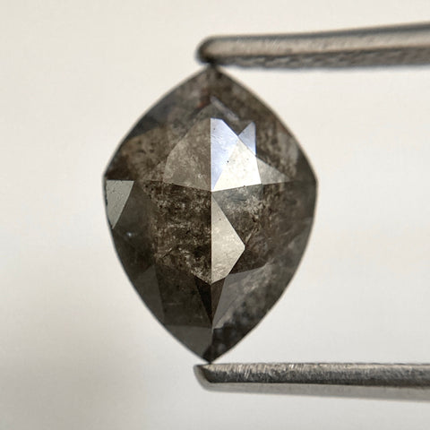 1.39 Ct Dark Grey Fancy Pear Cut Loose Natural Diamond, 10.14 mm X 7.35 mm X 2.80 mm Grey Rose Cut Pear Natural Loose Diamond SJ36/11