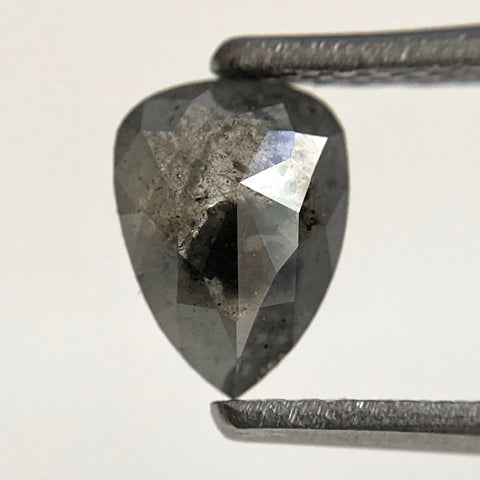 0.77 Ct Pear Cut Loose Natural Diamond Grey Color 7.15 mm X 5.20 mm X 2.40 mm, Grey Rose Cut Pear Natural Loose Diamond SJ36/18